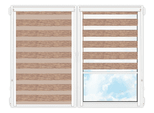 Рулонные кассетные шторы День Ночь Бергамо-215 цена. Купить в «Мастерская Жалюзи»