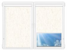 Кассетные рулонные шторы UNI Респект-БО-лен цена. Купить в «Мастерская Жалюзи»