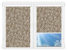 Кассетные рулонные шторы UNI Сейшелы-коричневый цена. Купить в «Мастерская Жалюзи»