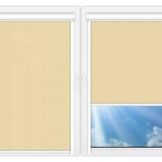 Рулонные шторы UNI Металлик-желтый